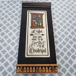 Macone Clay Key Holder Life Does Not Have to be Perfect to be Wonderful
